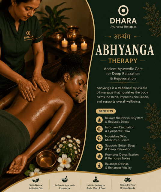 Abhyanga massage therapy at DHARA Ayurveda Therapies